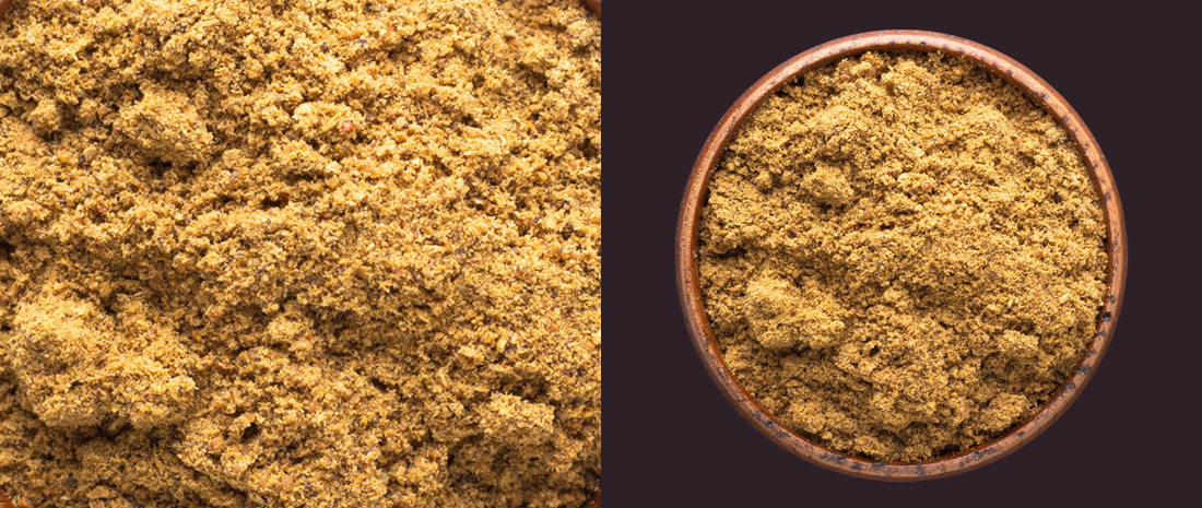 Close up of garam masala powder