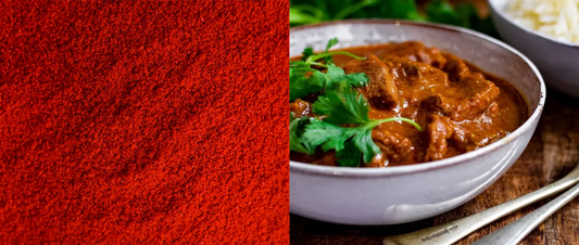 Red chilli powder and lamb rogan josh