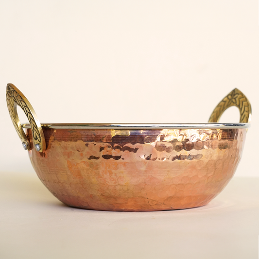 Indian Serving Bowl Copper (Kadai)